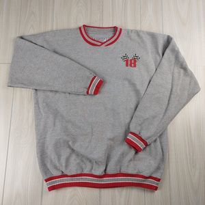 Vintage Santee Sweatshirt Crewneck Racing‎ Motorsports #18 Large Gray Pullover